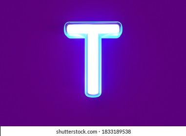 Glowing Blue Letter T High Res Stock Images Shutterstock