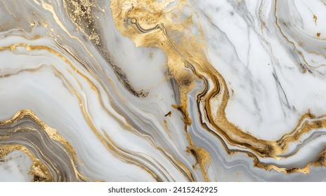 White gold marble texture pattern background with high resolution design for cover book, brochure, poster, wallpaper background or realistic business - Powered by Shutterstock