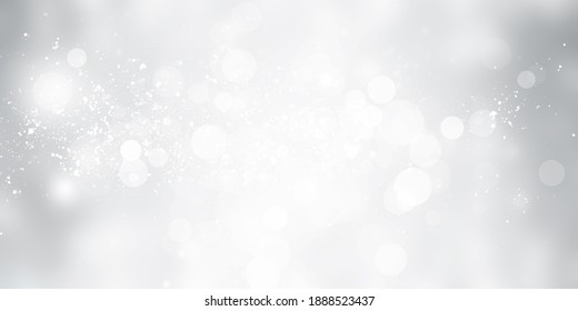 White And Gray Snow Blur Abstract Background