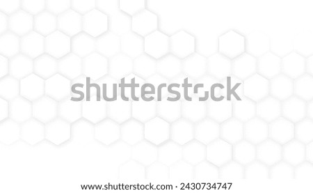 White Hexagon Texture. pattern in geometric ornamental style