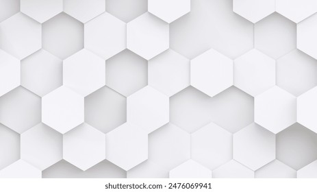 Fondo geométrico hexágonos blancos