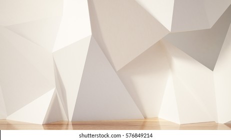 White interior background. 3d illustration, 3d rendering.