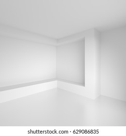 Empty White Room Abstract Interior Background Stock Illustration 331798964