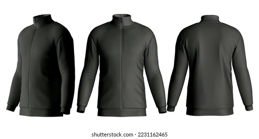 White Jacket front view. 3D rendering