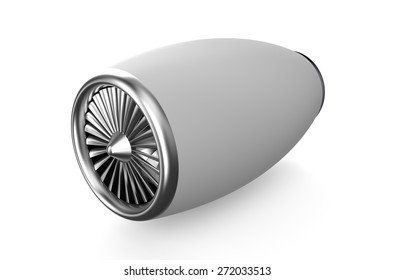 White Jet Engine Isolated On White Stock Illustration 272033513 ...