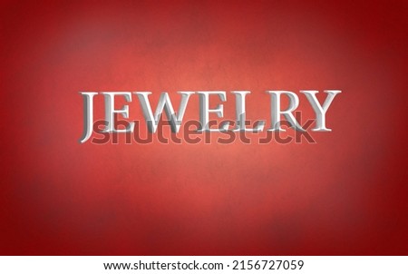 white Jewelry font isolated from Rad background. 3D illustration Stock photo © 