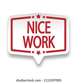 white lable on white background with shadow