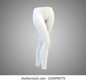 White Leggins Mockup Isolated 3d Rendering