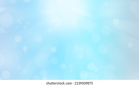 White light and bokeh on blue background illustration