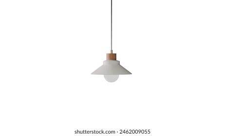 a white light hanging from a ceiling