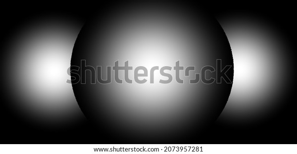 A white light radiates from the center. 3 bright\
white dots