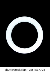 White light ring on black background