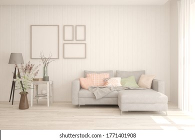 Stylish Living Room Interior Comfortable Sofa Stock Photo (Edit Now ...