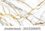 White marble stone texture with golden veins