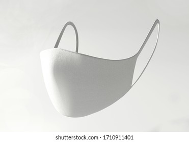 White Medical Mask Mockup For Your Design 3d Rendering