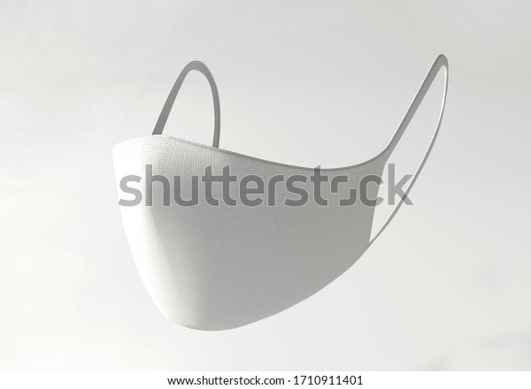 Download White Medical Mask Mockup Your Design Stock Illustration 1710911401