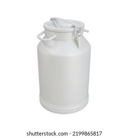 White milk can, 3d render