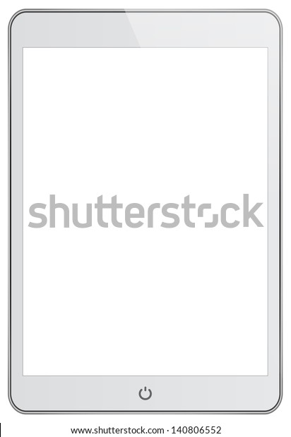 Ipadスタイルの白いミニビジネスタブレット のイラスト素材