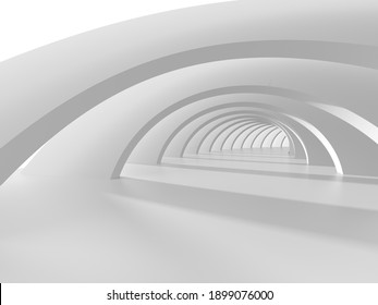 White Modern Background. Abstract Building Concept. 3d Render