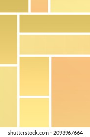 White Mondrian Background With Ochre Shape