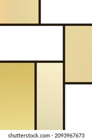 White Mondrian Background With Ochre Shape