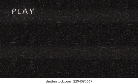 White noise. TV noise effect. No signal. VHS effect. 3D render.