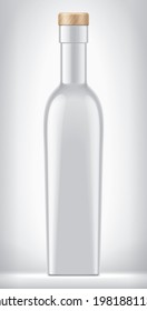 White Non-transparent Bottle on background with Cork. 3d rendering - Shutterstock ID 1981881134