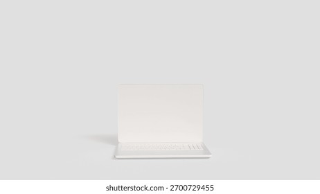 White Notebook on clear Background  for Technology or Business concept 3d Rendering.
