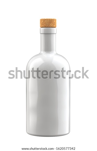 Download White Opaque Ceramic Glass Bottle Gin Stock Illustration 1620577342