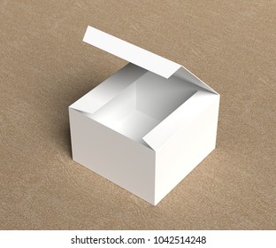 White Paper Empty Box Template Opened Stock Illustration 1042514248 ...