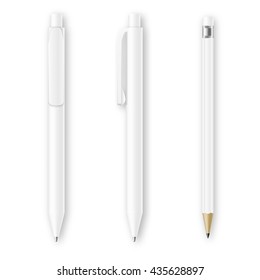 White pen and white pencil