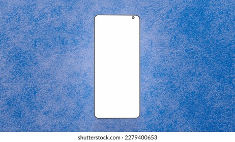 white phone screen with simple background 3d render