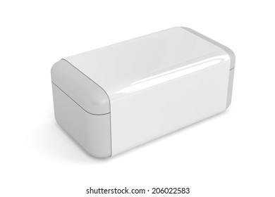 White Plastic Box On White Background