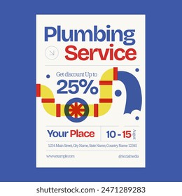 White Plumbing Service Installation Flyer - Powered by Shutterstock