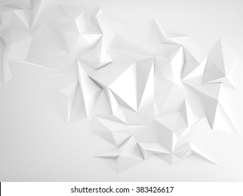 White Polygonal Triangle Geometric Background