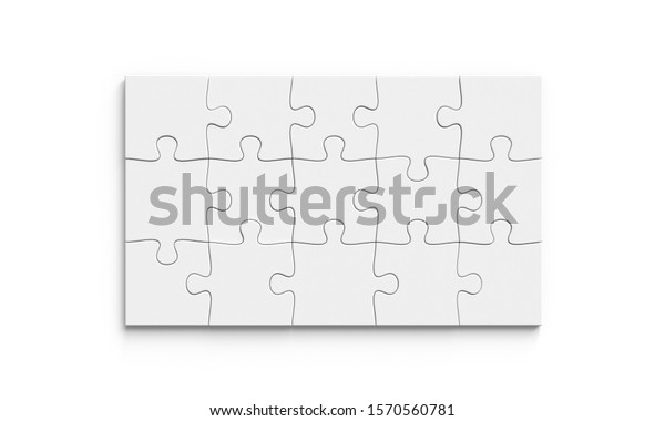 Download White Puzzle Mockup 3x5 3d Illustration Stock Illustration 1570560781