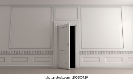 White Room With The Door Ajar