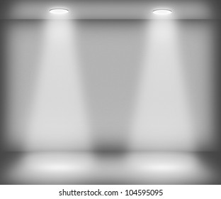 White Room With Two Spotlights