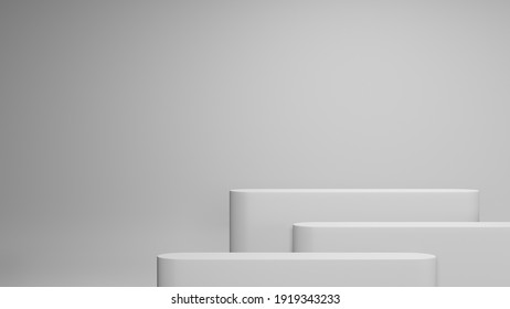 White Room With White Wall 3d Render