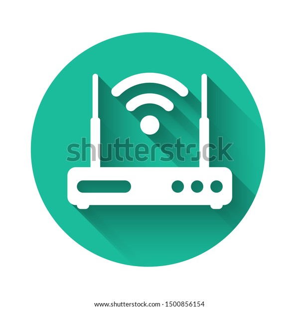 White Router Wifi Signal Symbol Icon Stock Illustration 1500856154