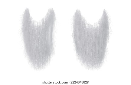 White Santa beard isolated for image overlay 3D Illustration on a white empty background - Powered by Shutterstock