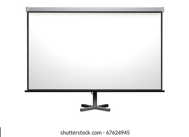 White Screen Projector Clean Background