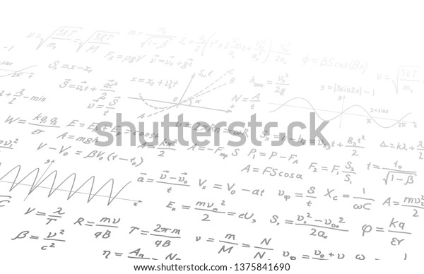 White Sheet Complicated Math Formulas Calculations Stock Illustration ...