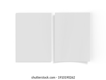 White sheet of paper mockup, clean empty paper note mock up template of A4 format with shadow on white background, 3d illustration - Shutterstock ID 1910190262