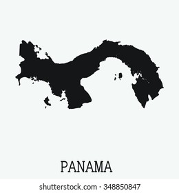 White Silhouette Country Panama Stock Illustration 348850847 