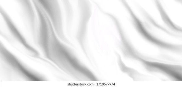 white silk background texture in abstract fabric folds, satin cloth or material for luxury elegant website or background designs