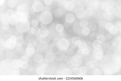 White Silver Blur Abstract Background Bokeh Stock Illustration ...