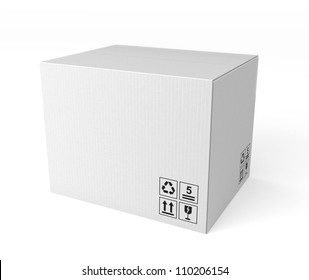 White Single Cardboard Box