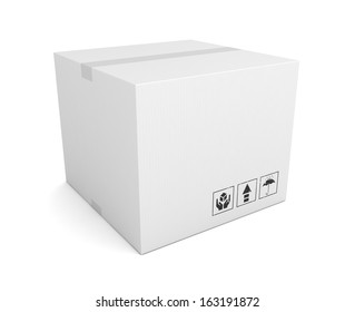 White Single Cardboard Box 