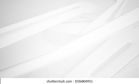 White smooth abstract architectural background. 3D illustration and rendering - Shutterstock ID 1036804951